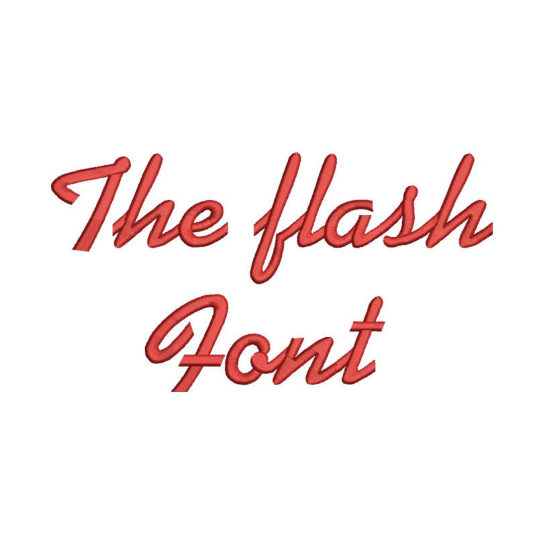 4 Size the Flash Embroidery Font 9 Formats Machine Embroidery Fonts ...