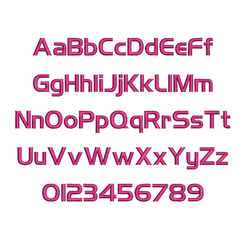 4 Size Handel Gothic Embroidery Font 9 Formats Machine Embroidery Fonts ...