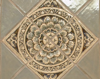 Lotus Design Creamic Relief Tile