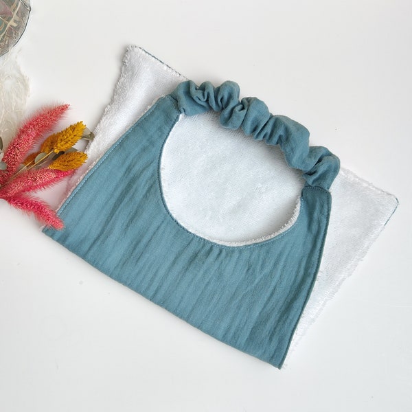 Serviette elastique personnalisable,serviette maternelle en double gaze de coton et éponge bambou