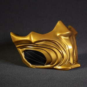 Scorpion mask from Mortal Kombat 1 replica for cosplay