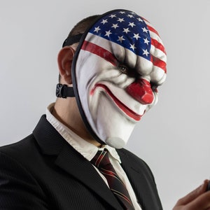 Dallas mask from Payday2 replica, clown mask, for gamer and cosplay festival