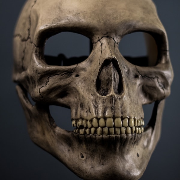 Human Skull Mask full face with realistic teeth and bone shape