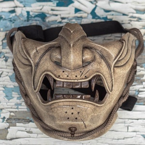 Ghost of Tsushima mask Crackle shape. Demon Menpo mask