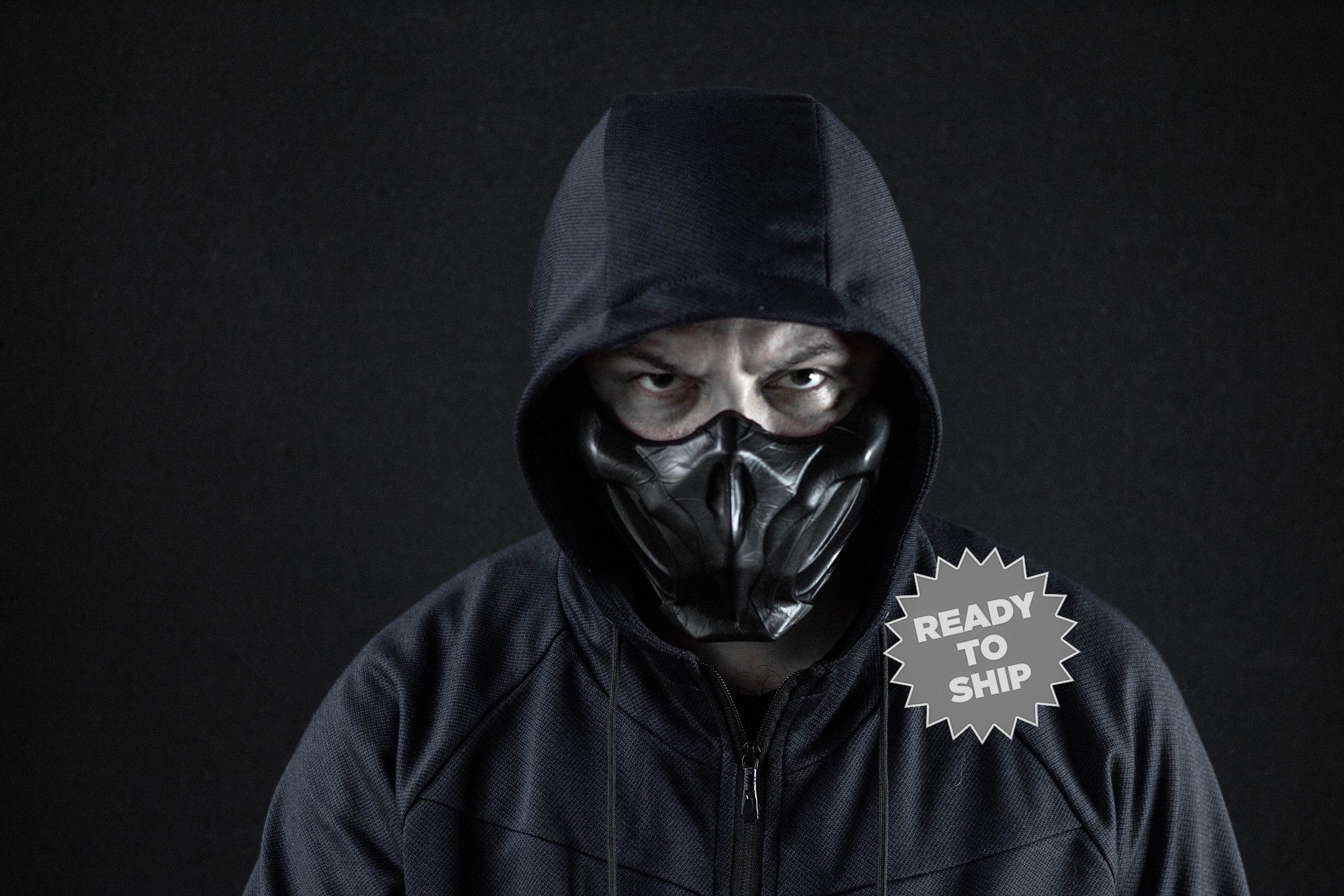 Scorpion Mask Mortal Kombat Custom Shape in Leatherette - Etsy