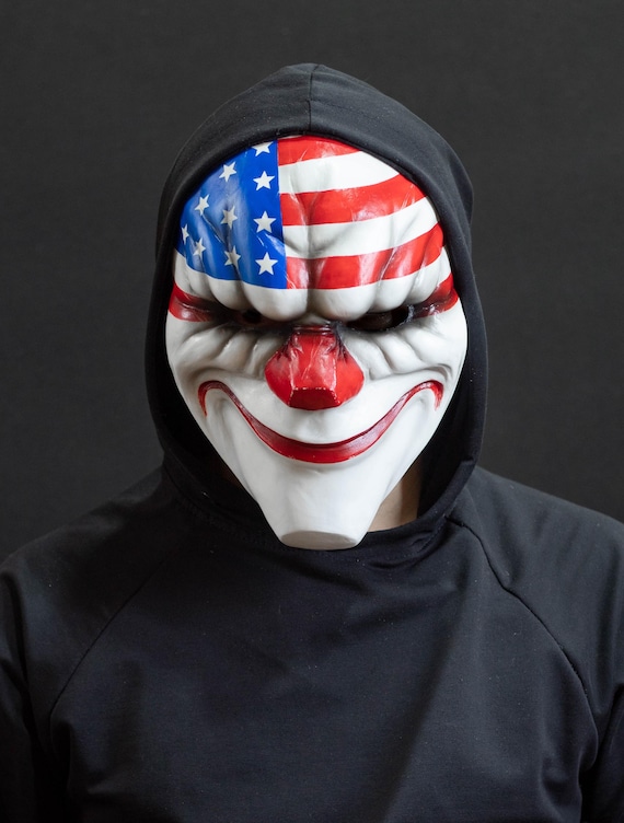 Dallas mask from Payday2 replica, clown mask, for gamer and
