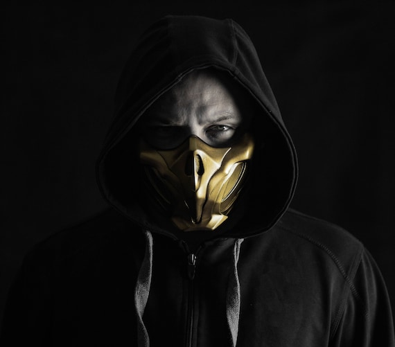 Skorpion Maske Aus Sterblichen Kombat 11 Netherrealm Wut Etsy
