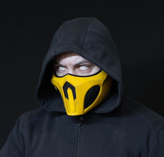 scorpion cosplay helmet Scorpion mask Red Harumi's protector MK11 Mortal Kombat for cosplay