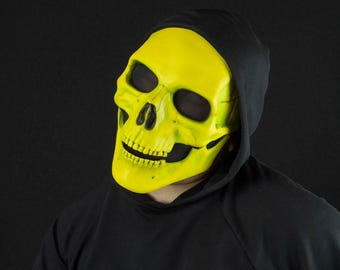 Human Skull Mask full face with Lemon - Green shape