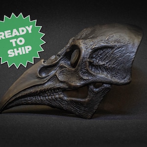 Plague Doctor mask Bird skull with a movable jaw.