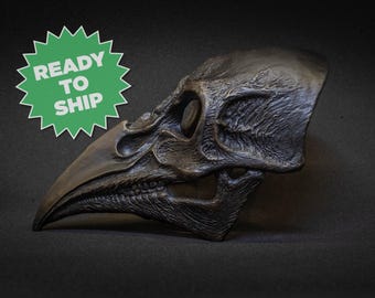 Plague Doctor mask Bird skull with a movable jaw.