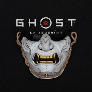 Ghost of Tsushima mask. White finish. Demon Menpo mask