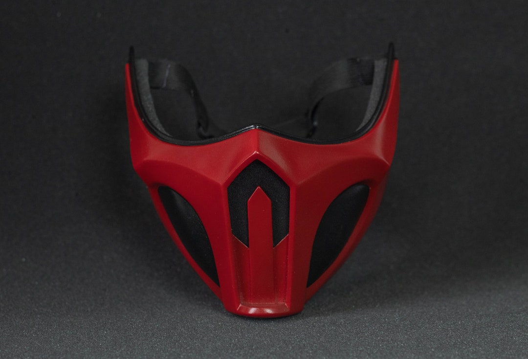 Scorpion Mask Red Harumi's Protector MK11 Mortal Kombat for