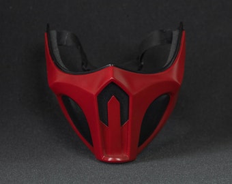 Scorpion mask Red Harumi's protector MK11 Mortal Kombat for cosplay