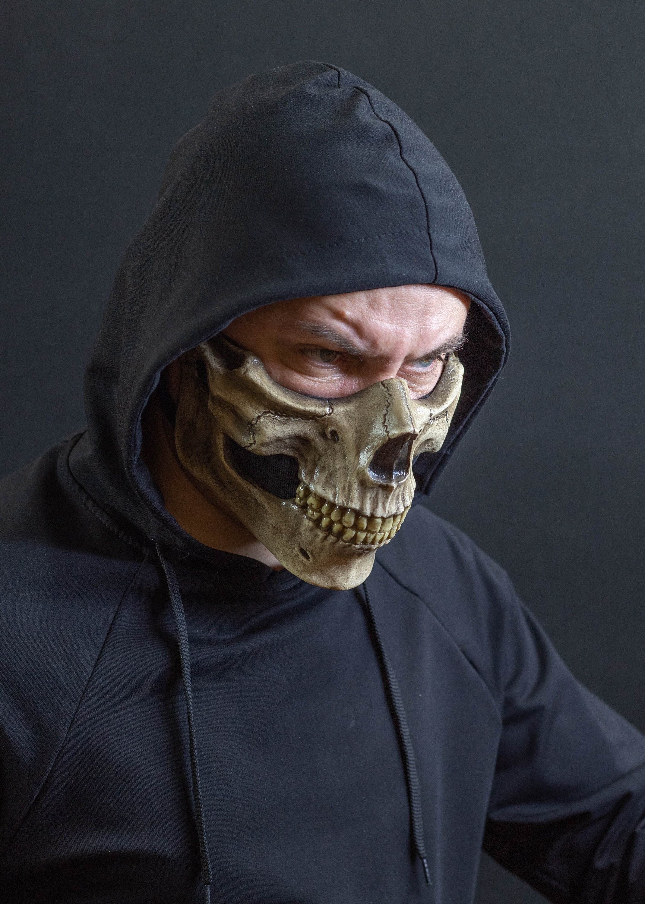 Skin Mask With Hood Skull Skin Mask With Hood Skull