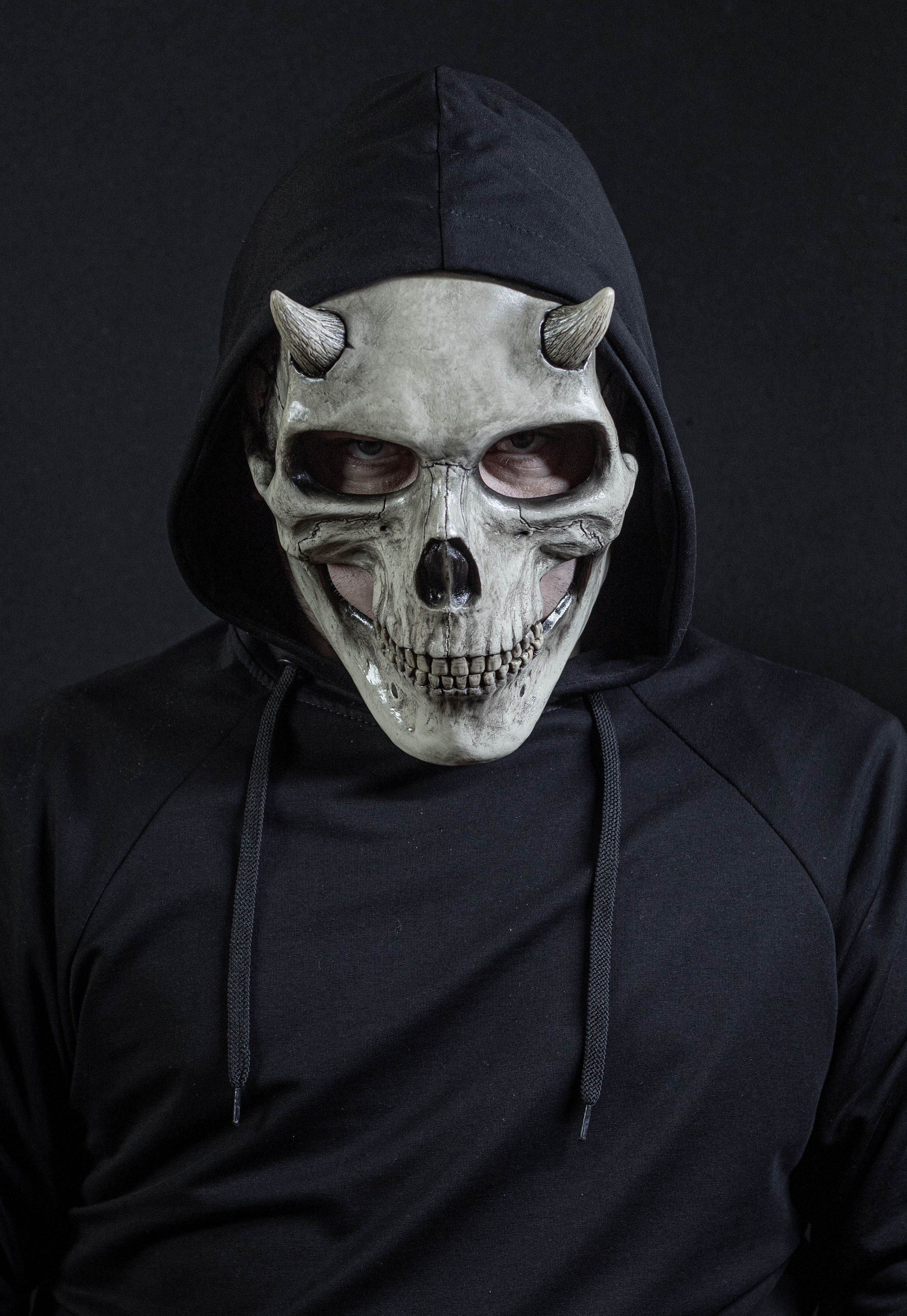 Skull outlet face hoodie