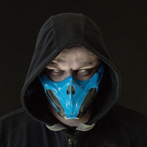 Scorpion mask Sub-Zero from Mortal Kombat 11 Fiery Grandmaster
