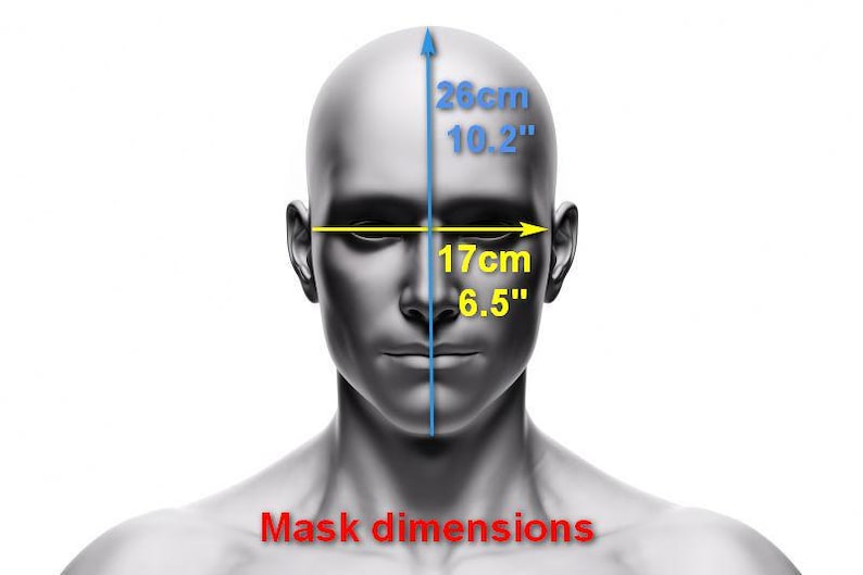 Human Skull Mask Full Face With Realistic Teeth and Silver Shape - Etsy