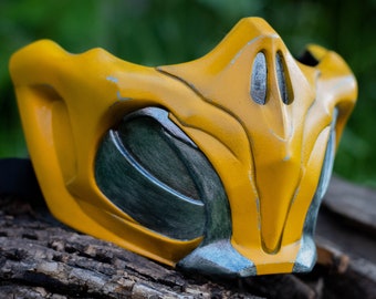 Scorpion mask from Mortal Kombat 11 Fiery Grandmaster