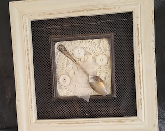 shabby chic vintage wall hanging