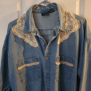 denim shirt embellished