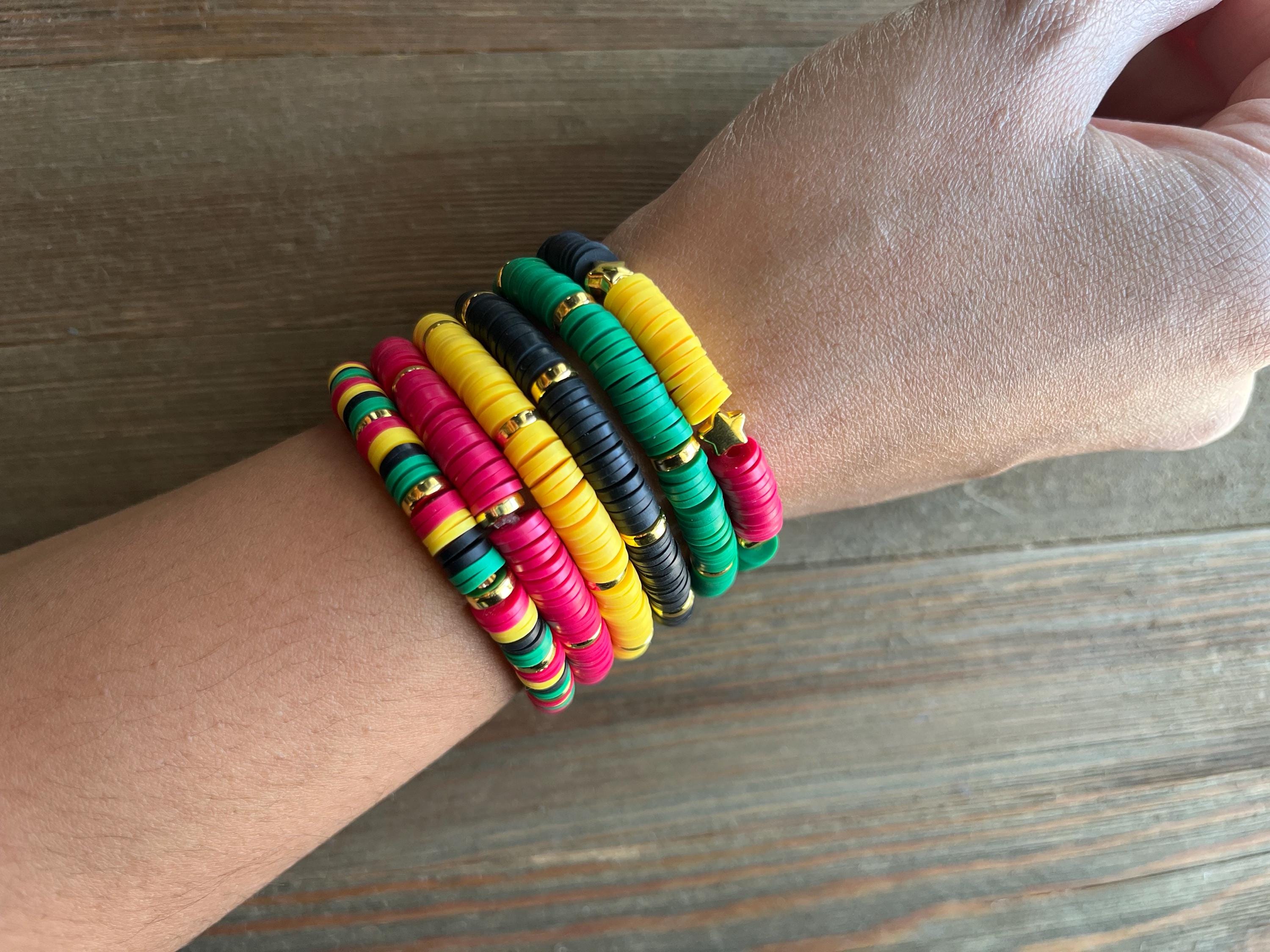 48 Stück Happy Black History Month Armbänder Silikon - Partyarmbänder In 4 Farben & Designs