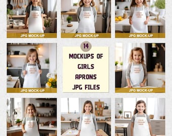 White girl Apron Mockup, Kitchen Apron Mockup, kids Apron Mockup, Apron Mockup, White Apron Photo, Digital Apron, Digital JPG IMAGE