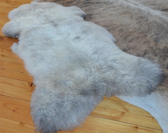 Genuine Curly Australian Sheepskin Rug 'Graphite/Mid Grey' colour Genuine Curly Australian Sheepskin Rug 'Graphite/Mid Grey' colour