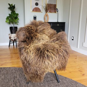 Blondie Rusty Brown Icelandic Sheepskin 50&quot; x 34&quot;