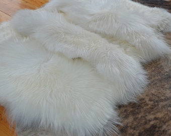 sheep skin shearing creme color nice fluffy hides S1 911