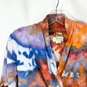 Bluzka z imitacją wiązania tie-dye, bluzka Maeve Anthropologie w rozmiarze S, ręcznie farbowana, festiwalowa, nauczycielka sztuki, boho, psychodeliczny, hipisowski balet, 1580 zdjęcie 4