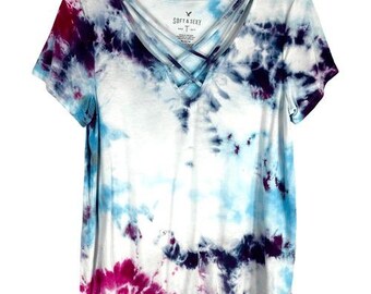 American Eagle Medium Top Tie Dye Handmade Soft Sexy Strappy Boho Hippie 905