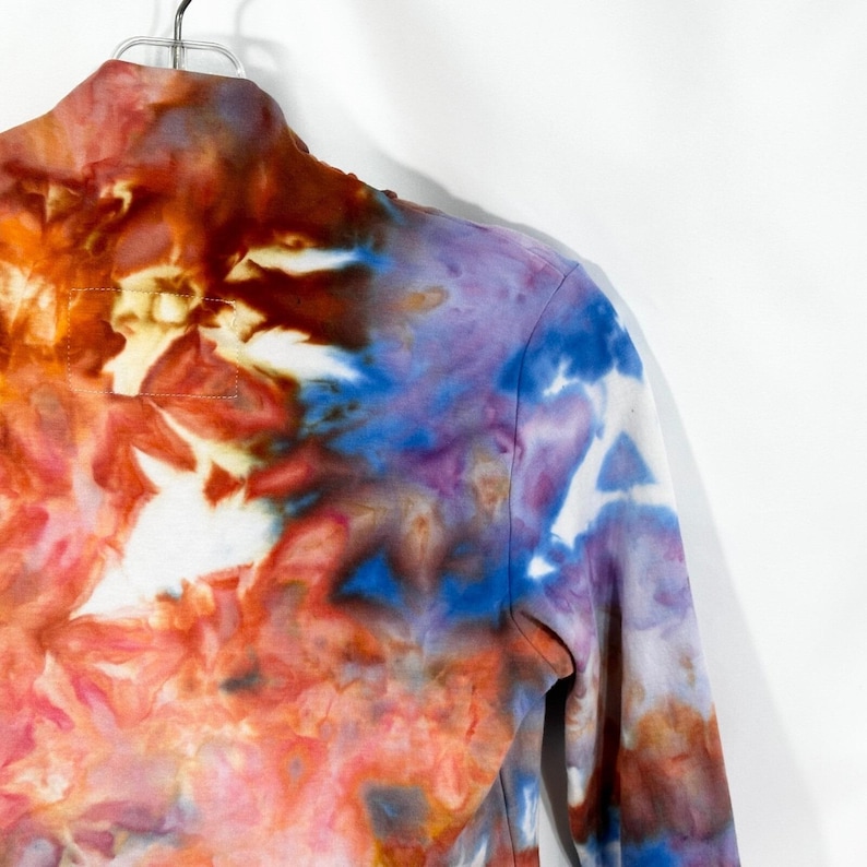 Bluzka z imitacją wiązania tie-dye, bluzka Maeve Anthropologie w rozmiarze S, ręcznie farbowana, festiwalowa, nauczycielka sztuki, boho, psychodeliczny, hipisowski balet, 1580 zdjęcie 9