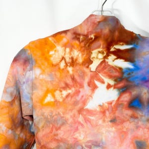 Bluzka z imitacją wiązania tie-dye, bluzka Maeve Anthropologie w rozmiarze S, ręcznie farbowana, festiwalowa, nauczycielka sztuki, boho, psychodeliczny, hipisowski balet, 1580 zdjęcie 8