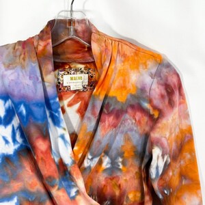 Bluzka z imitacją wiązania tie-dye, bluzka Maeve Anthropologie w rozmiarze S, ręcznie farbowana, festiwalowa, nauczycielka sztuki, boho, psychodeliczny, hipisowski balet, 1580 zdjęcie 5