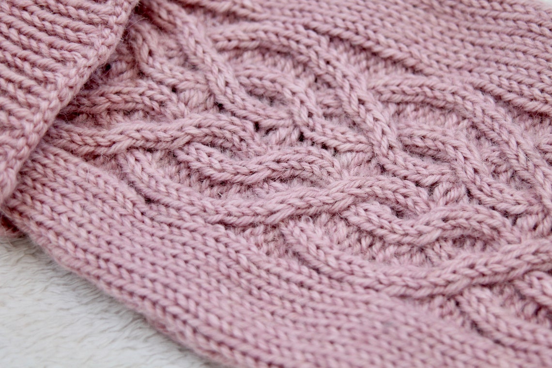 Wool Dog Sweater Knitted Dog Sweater Pink Dog Sweater Handmade Dog