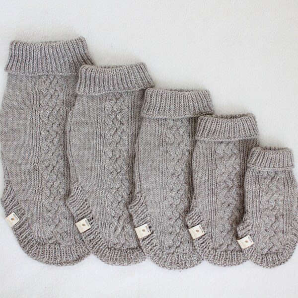 Knitted Dog Sweater Etsy