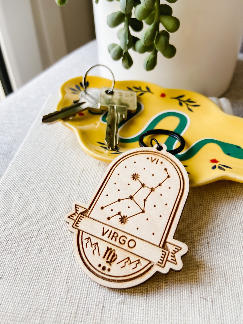 Zodiac Constellation Keychain Zodiac Sign Keychains Etsy