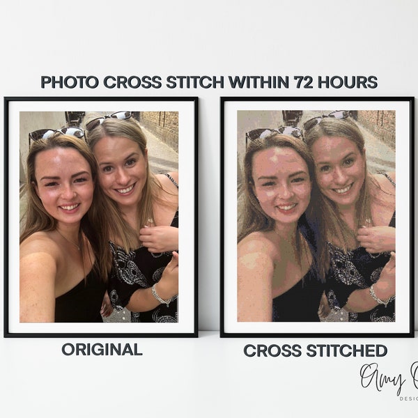 Custom Photo Cross Stitch Pattern & Kit - Portrait