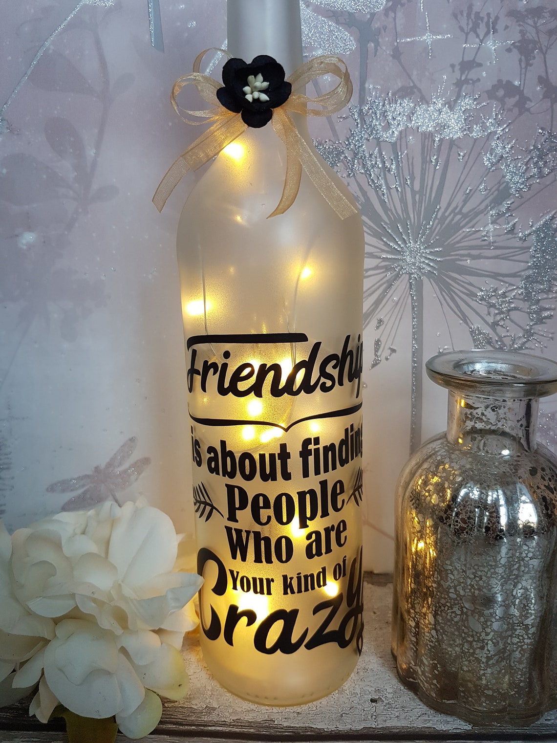 Friendship Lamps Deutschland Crazy Friends Quote Light up Bottle Friend Light Up Bottle | Etsy