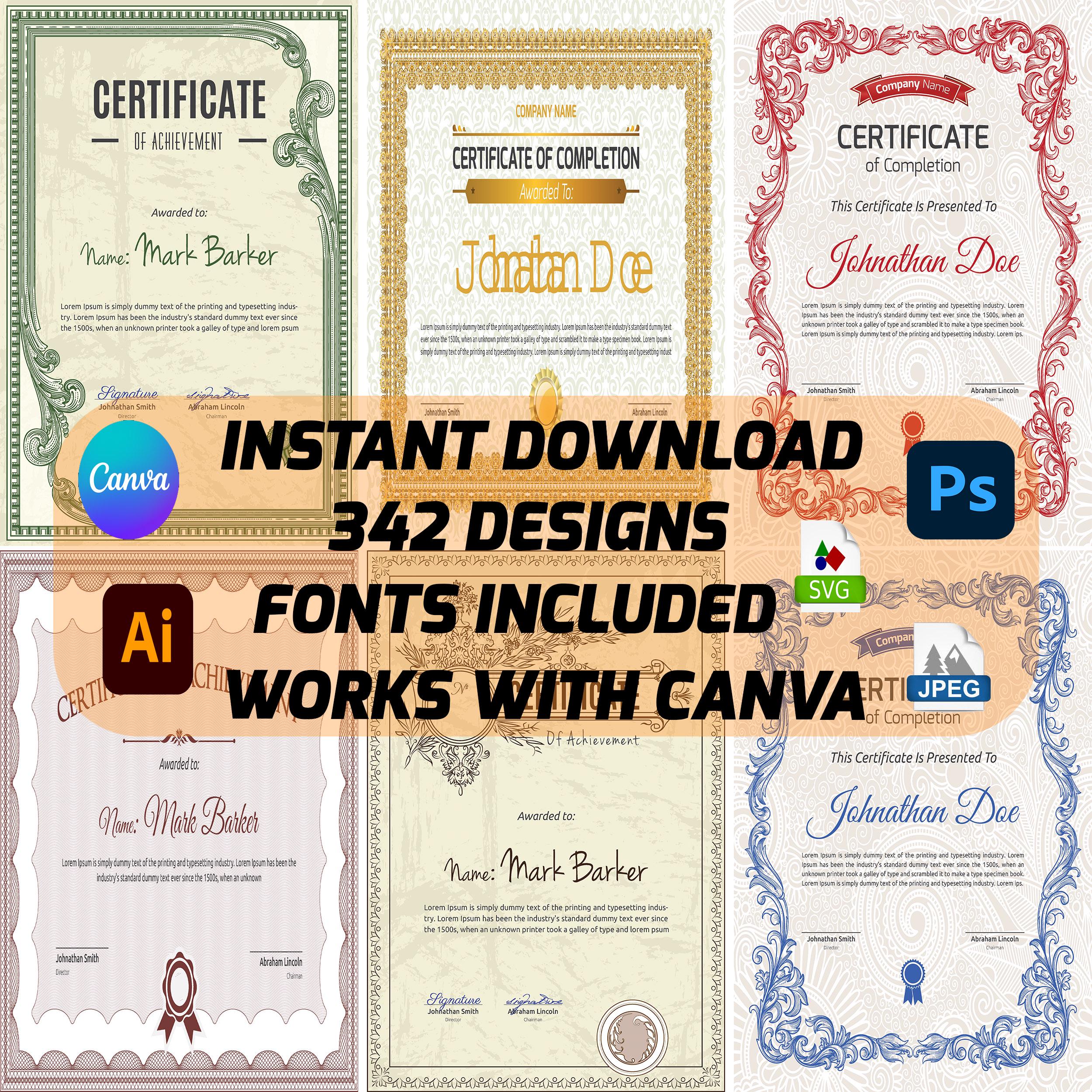 Editable Training Certificate Template for Estheticians & Lash Artists, Printable Completion Certificate, Canva AI SVG EPS Jpeg format 300+