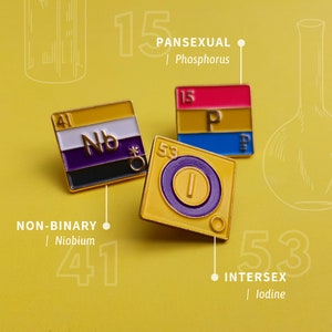 Intersex Pride Badge - soft enamel - queer - pride - queer chemistry - lgbtqi - lgbt pride