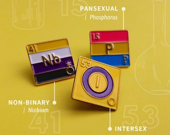 Intersex Pride Badge - soft enamel - queer - pride - queer chemistry - lgbtqi - lgbt pride