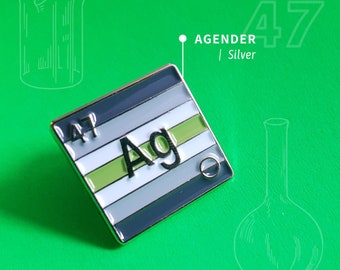 Agender Pride Badge - queer - Pride - queer chemie - lgbtqi - lgbt Pride - trans - non binär enby