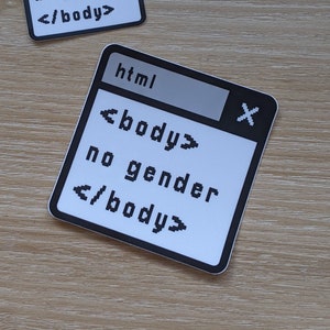 Body Gender Sticker - Transgender Sticker - html sticker - stem sticker - computer digital art -