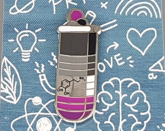 Asexual Pride Dopamine Flask Badge - Ace Pride - queer - pride - queer chemistry - lgbtqi - lgbt pride