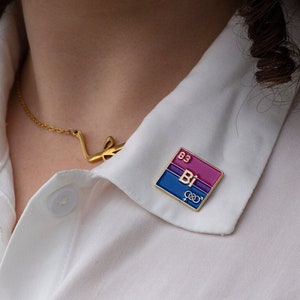 Bisexual Pride Badge - queer chemistry - lgbtqi - lgbt pride - Bisexual