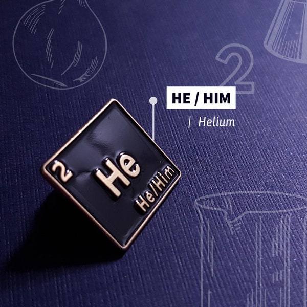 He/Him - Pronoun Pins