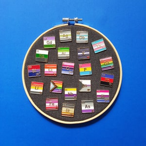 Queer Chemistry Pride Pin - LGBT Badge Subtle Pride Accessory Badge LGBT