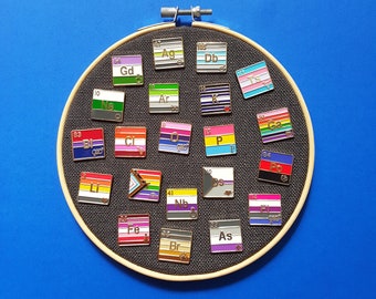 Queer Chemistry Pride Pin - LGBT Badge Subtle Pride Accessory Badge LGBT